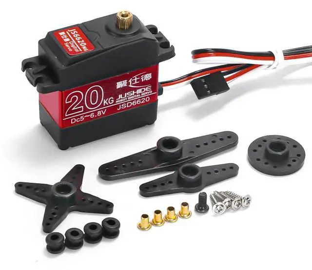 Alt view image 5 of 7 - JS6620 IP66 Waterproof Digital RC Servo 20KG High Torque Double Bearing 270° Rotation Servo Motor for RC Car Robotic Arm Pan-Tilt DIY Hobby Models