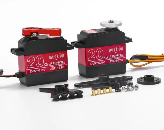 Alt view image 7 of 7 - JS6620 IP66 Waterproof Digital RC Servo 20KG High Torque Double Bearing 270° Rotation Servo Motor for RC Car Robotic Arm Pan-Tilt DIY Hobby Models