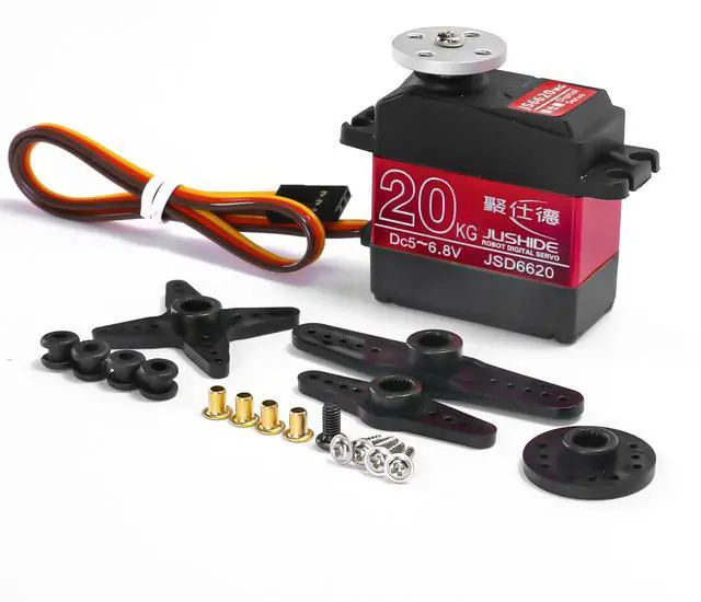 Alt view image 6 of 7 - JS6620 IP66 Waterproof Digital RC Servo 20KG High Torque Double Bearing 270° Rotation Servo Motor for RC Car Robotic Arm Pan-Tilt DIY Hobby Models