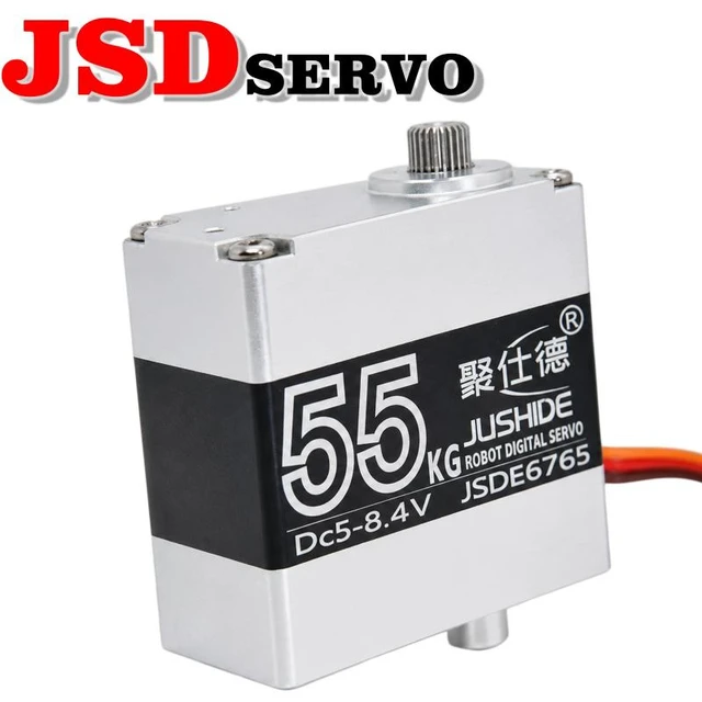 Alt view image 2 of 5 - JSDE JSDE6765 8.4V 61kg High Torque Digital Servo IP67 Waterproof Brushless Motor Metal Gear RC Servo for Robot DIY