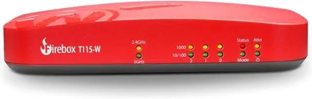 Main image of WatchGuard Firebox T115-W with 3-yr Basic Security Suite - Wi-Fi 7 Tabletop Firewall, 3X 1Gb Ports, Silent Fanless Security for Small Offices WGT116033