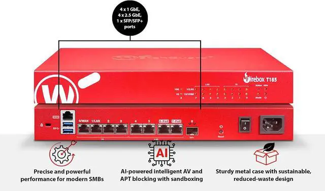 Alt view image 2 of 6 - WatchGuard Trade up to Firebox T185 with 3-yr Basic Security Suite WGT185413
