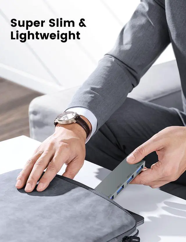 Alt view image 6 of 6 - USB Hub, 4-Port USB Splitter(1 * 3.0 Hub, 3 * 2.0 Hub) USB Splitter USB Expander for Laptop,Windows PC,Mac,Printer,Flash Drive,Mobile HDD, Notebook PC