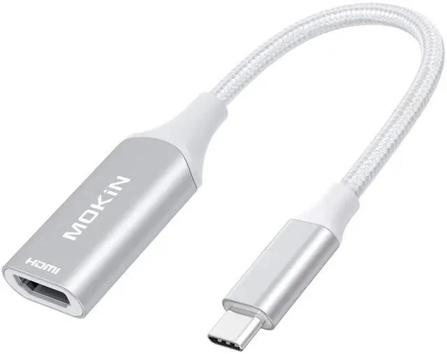 Main image of USB C to HDMI Adapter 4K Cable, MOKiN USB-C Type C (Thunderbolt 3) to HDMI Adapter for MacBook Pro 2019/2018, MacBook Air/iPad Pro, Samsung Galaxy S9/S8, Dell XPS 13, Surface Go/Pro 7 More