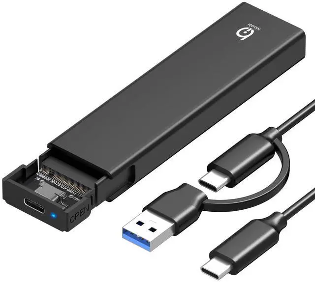 Main image of M.2 NVMe SSD Enclosure, Tool-Free Installation, USB 3.2 Gen 2 (10 Gbps) to NVME M-Key/(B+M) Key PCIe NVMe Adapter Support UASP and Trim, for SSDs 2230/2242 /2260/2280