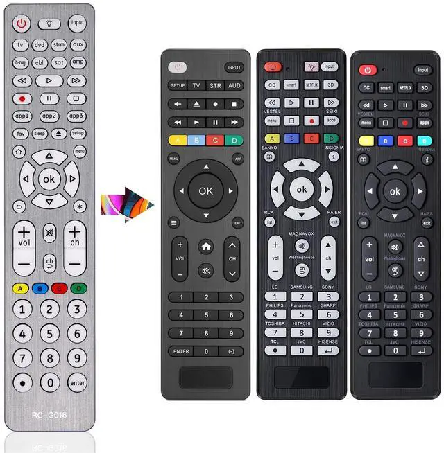 Main image of Universal Remote Control for TVs, DVD/Blu-Ray Player, Streaming Players, Soundbar Speaker, Cable Box, Satellite-Easy Paired 8 in 1 Universal Remote with Backlit Buttons