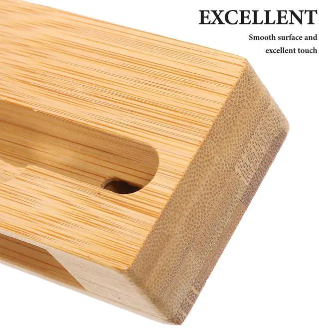 Alt view image 7 of 7 - Wooden Phone Stand with Sound Amplifier Universal Mobile Phone Holder Dock 3.93X2.36X1.18In Cellphone Loudspeaker Amplifier for Desk Use
