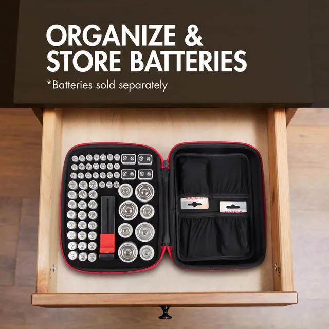 Alt view image 2 of 7 - Battery Organizer Storage Case with Battery Tester, Holds 60 Batteries AA AAA C D 9V (Batteries not Included)