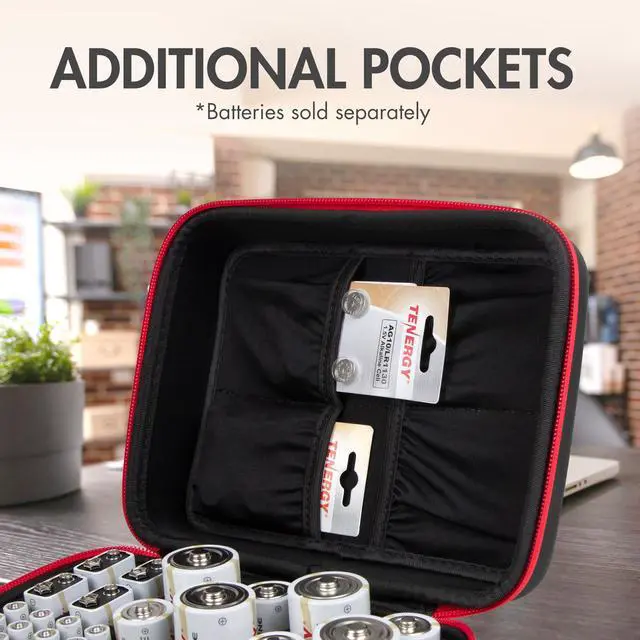 Alt view image 4 of 7 - Battery Organizer Storage Case with Battery Tester, Holds 60 Batteries AA AAA C D 9V (Batteries not Included)