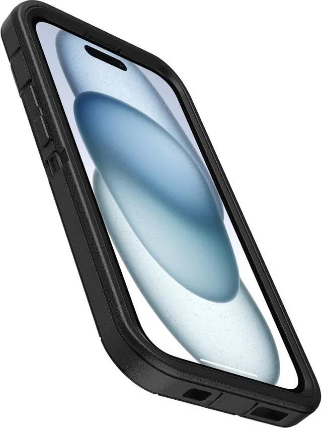 Alt view image 4 of 7 - iPhone 17e, iPhone 16e, iPhone 15, iPhone 14, and iPhone 13 Defender Series Case - Black, Screenless, Rugged & Durable, with Port Protection, Includes Holster Clip Kickstand