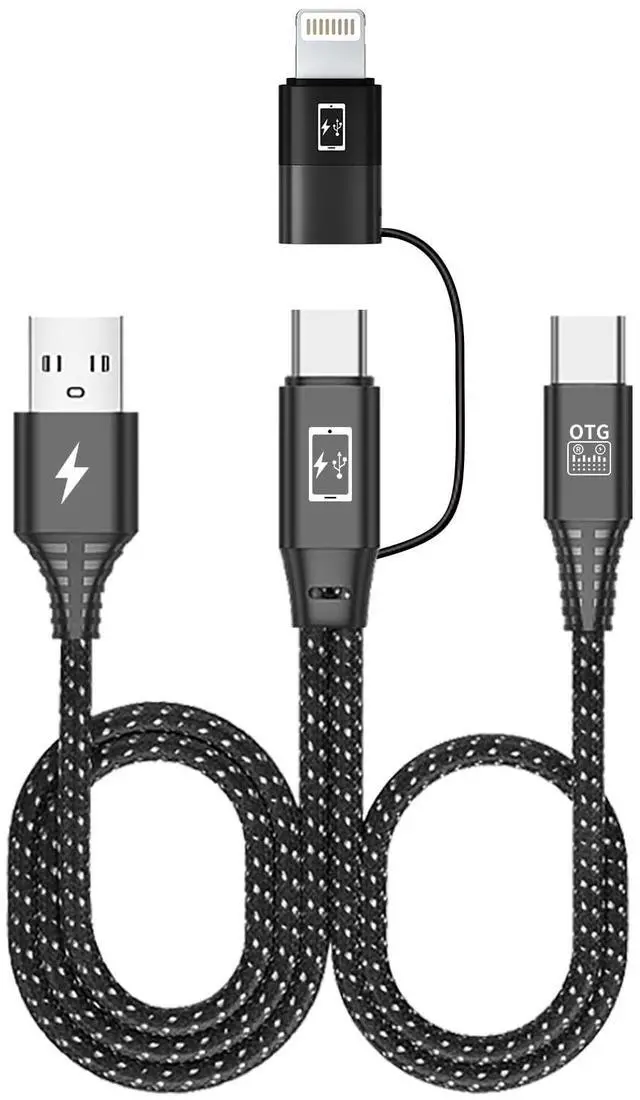 Main image of OTG 2-in-1 Audio Interface Cable, Type-C Connector, Compatible with Sound Cards, Mixers, and Various Audio Devices, for Live Streaming and Recording
