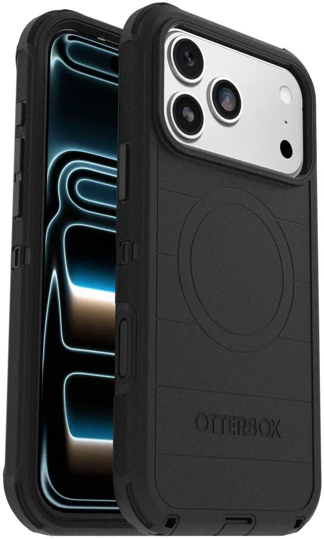 Alt view image 3 of 6 - iPhone 17 Pro Max Defender Pro Series Case - Black - Tough, Rugged & Durable iPhone Case, Snaps on MagSafe