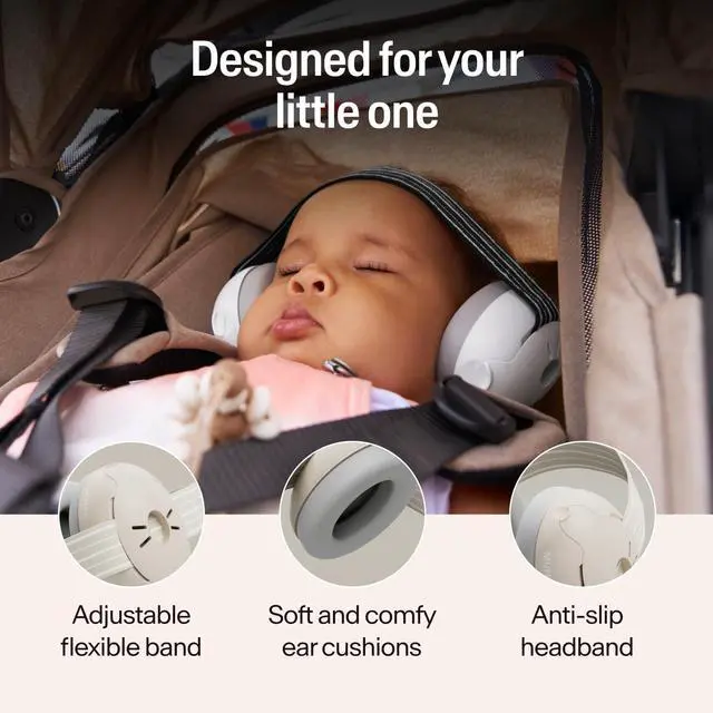 Alt view image 3 of 7 - Alpine Muffy Baby Ear Protection for Babies and Toddlers up to 36 Months - CE & ANSI Certified - Noise Reduction Earmuffs - Comfortable Baby Headphones Against Hearing Damage & Improves Sleep - Sand