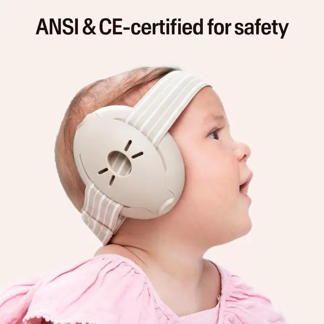 Alt view image 6 of 7 - Alpine Muffy Baby Ear Protection for Babies and Toddlers up to 36 Months - CE & ANSI Certified - Noise Reduction Earmuffs - Comfortable Baby Headphones Against Hearing Damage & Improves Sleep - Sand