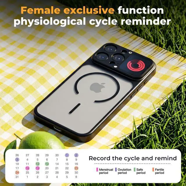 Alt view image 3 of 6 - Phone Case for iphone 16 pro max case with 1.85 Inch Smart Display, 2026 New Tech Rechargeable and Syncs with Phone Photography, Music, Weather, Clock, Message, Clear Shock Proof Non Slip (Black)