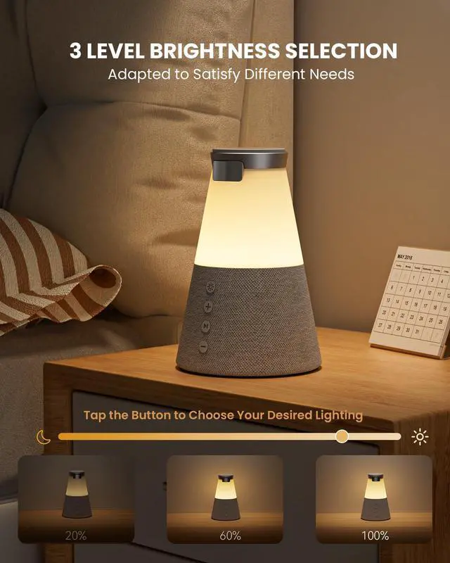 Alt view image 6 of 7 - Bluetooth Speaker with Light, 4 in 1 15W Portable Speaker Magnetic Wireless Charger, Portable Bluetooth Speakers with Phone Stand, Men Gifts Dimmable Night Light Speakers, Birthday Gifts for Women