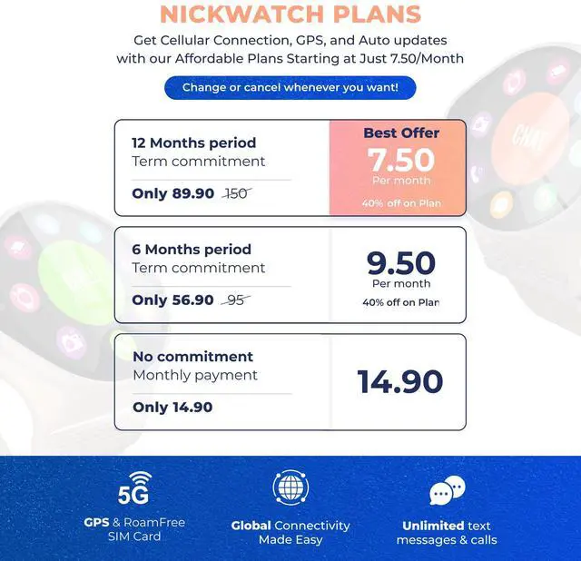 Alt view image 6 of 7 - Kids Smart Watch with GPS Tracker Up to 24H Battery Work, SOS, & Parental Controls Smartwatch, Kid Phone Call and Text, Boys & Girls, 4G Smart Watch for Kids Requires Data Plan - First Month Free