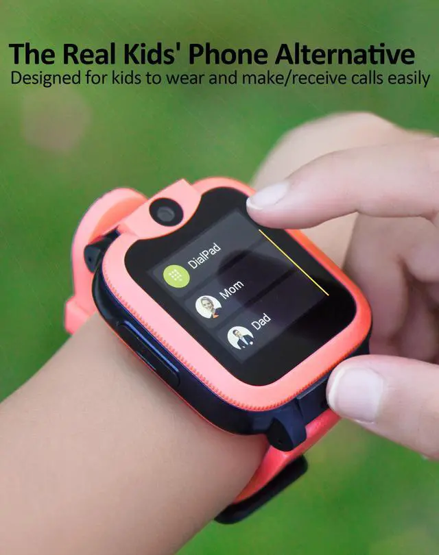 Alt view image 2 of 7 - KW2 Smart Watch Phone for Kids with Safe Calling, GPS & Activity Track and Parent App, 4G Kids Smartwatch with Calls, SOS Button and School Mode, Childrens' Phone Alternative (Pink)