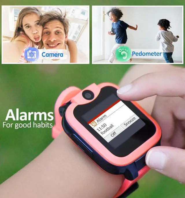 Alt view image 4 of 7 - KW2 Smart Watch Phone for Kids with Safe Calling, GPS & Activity Track and Parent App, 4G Kids Smartwatch with Calls, SOS Button and School Mode, Childrens' Phone Alternative (Pink)