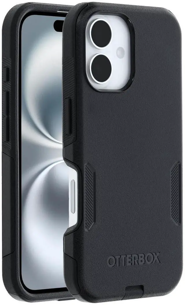 Alt view image 3 of 6 - iPhone 16 Commuter Series Case - Black, Thin & Protective iPhone Case, Dual-Layer, Impact Absorbing iPhone Case
