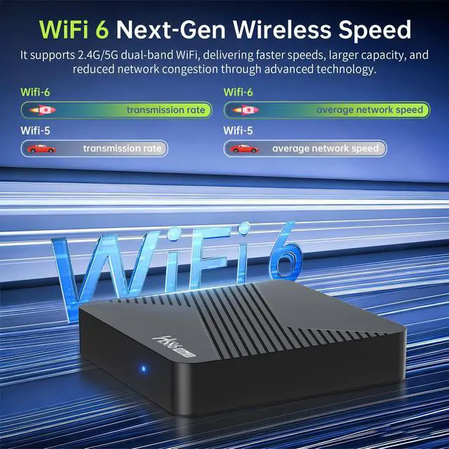 Alt view image 4 of 7 - 2026 Android 14 TV Box, Android Box 2GB RAM 16GB ROM RK3528A Quad-Core for Smart TV, 4K HD Video Decoding & HDR 10 Video Output Support WiFi6 2.4Ghz/5.0Ghz BT 5.0 TV Box
