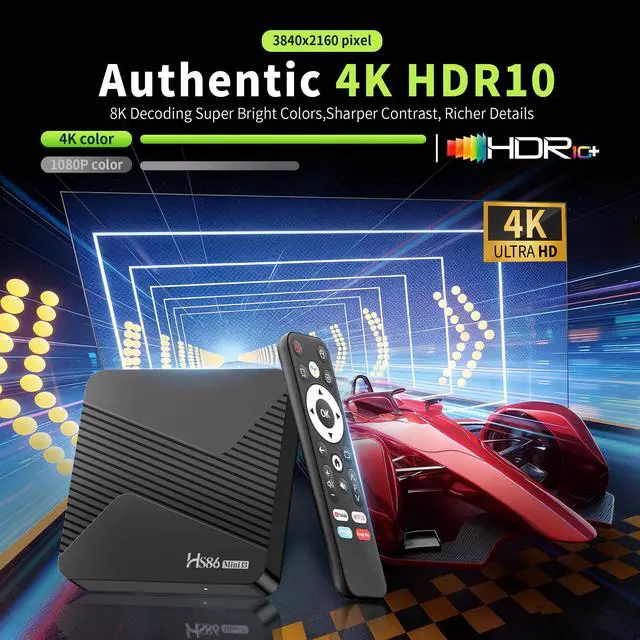 Alt view image 5 of 7 - 2026 Android 14 TV Box, Android Box 2GB RAM 16GB ROM RK3528A Quad-Core for Smart TV, 4K HD Video Decoding & HDR 10 Video Output Support WiFi6 2.4Ghz/5.0Ghz BT 5.0 TV Box