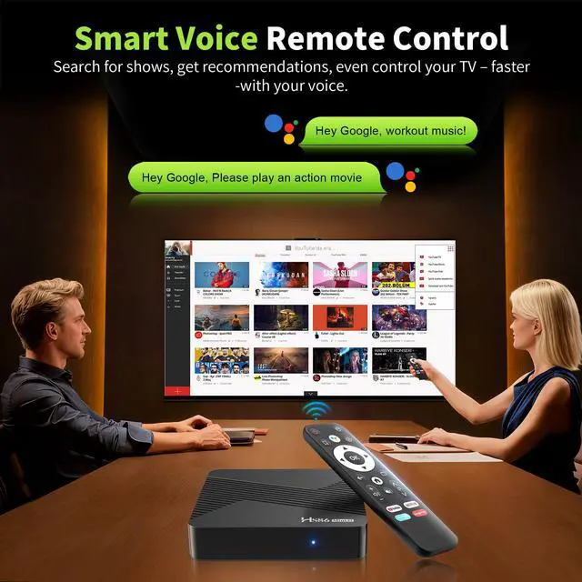 Alt view image 6 of 7 - 2026 Android 14 TV Box, Android Box 2GB RAM 16GB ROM RK3528A Quad-Core for Smart TV, 4K HD Video Decoding & HDR 10 Video Output Support WiFi6 2.4Ghz/5.0Ghz BT 5.0 TV Box