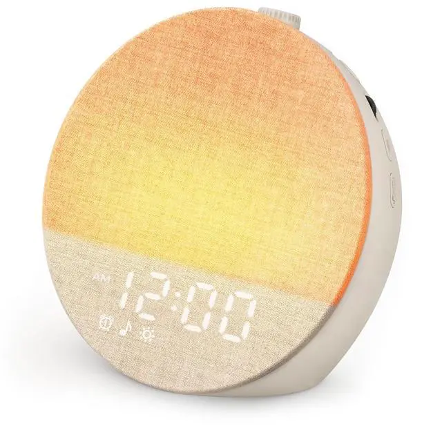 Main image of Sunrise Alarm Clock White Noise Machine | Natural Wake-Up Light for Bedroom with 30 Soothing Sleep Aids, Bluetooth Speaker, Dimmable Clock, Screen-Free Design for Baby Adults Kids-Khaki