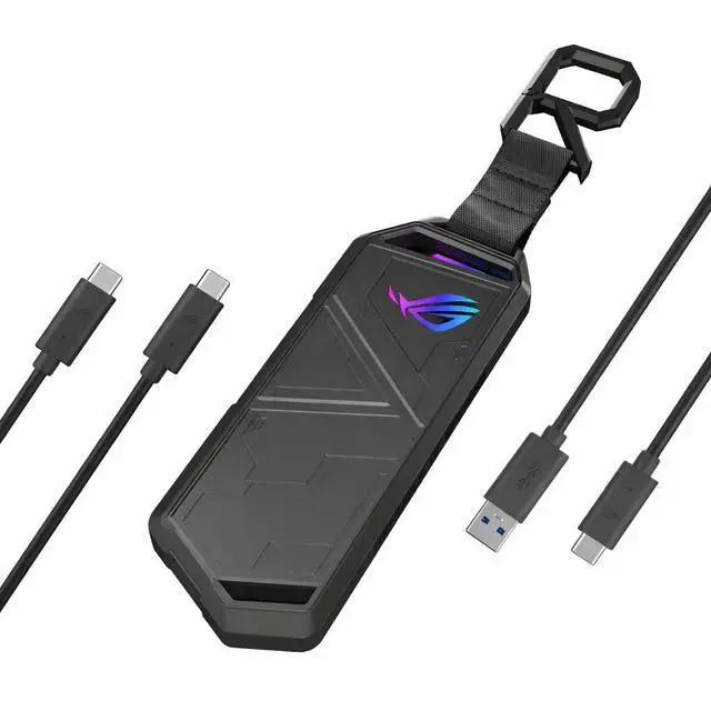 Main image of ROG Strix Arion Aluminum Alloy M.2 NVMe SSD Enclosure Case Adapter, USB 3.2 Gen 2 Type-C ,10 Gbps, USB-C to C and USB-C to A Cables, Fits PCIe 2280/2260/2242/2230 M Key/B+M Key, 1 Year Warranty