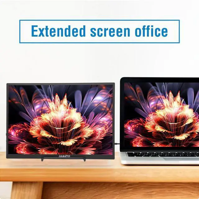Alt view image 6 of 7 - Portable Monitor for Laptop 10.5 Inch Computer Gaming Display Metal Enclosure Mobile Display External Display for Xbox PS4 Phone with Speakers Type-C USB-C HDMI IPS FHD 1280P LED Screen