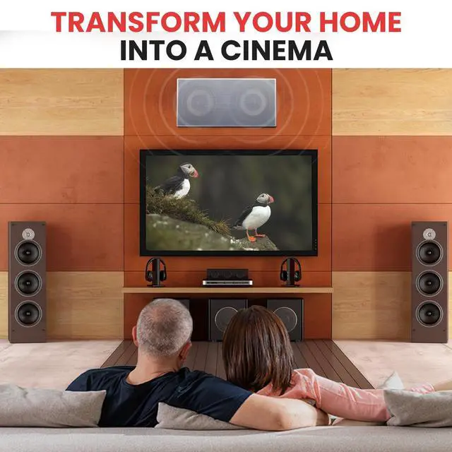 Alt view image 4 of 7 - PDIWCS56 In-Wall/In-Ceiling Dual 5.25" Center Channel Sound System, Flush Mount, White, Single Unit