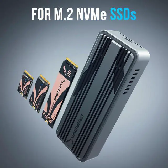 Alt view image 5 of 7 - USB4 NVMe SSD Enclosure Tool-Free USB 4.0 M.2 PCIe 4.0 x4 External SSD Case, 3900MB/s, Thunderbolt 3/4 & USB-C Compatible, for 2230/2242/2260/2280 Drives (EC-U4TN)