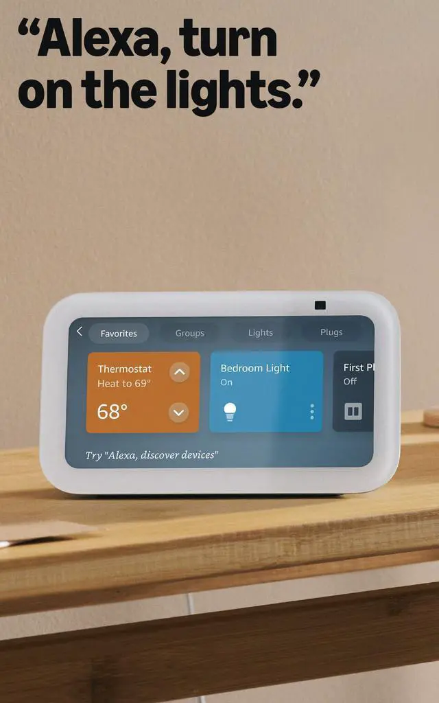 Alt view image 5 of 7 - Echo Show 5 (newest model), Smart display, Designed for Alexa+, 2x the bass and clearer sound, Glacier White
