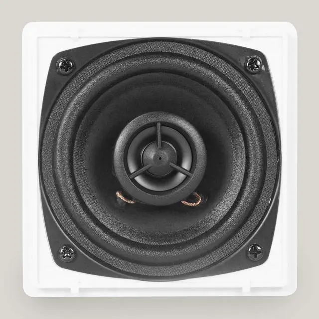 Alt view image 7 of 7 - Pair Cube White 3.5" 30W RMS Home Theater Wall Speakers, 8 Ohm, 360-Degree Swivel Brackets, 2-Way Audio, Compact Design, for Home Theater and Surround Sound