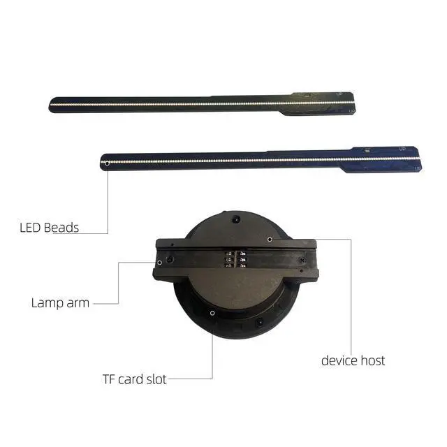 Alt view image 7 of 7 - 3DHologramFan MS50D2 19.7 Inch, LED Holographic Projector with WiFi Bluetooth Remote, 528 Highlight LEDs, 1500+ Videos, for Store Display Events Exhibition Wall Mount