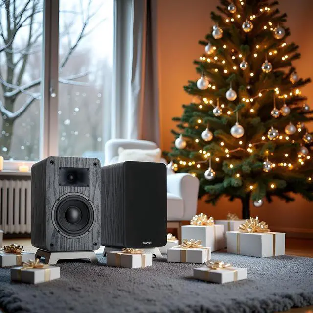 Alt view image 7 of 7 - Passive Bookshelf Speakers 40W×2 Power, 5" Woofer & 20mm Silk Dome Tweeter Stereo Speakers, Enhanced Vocal Clarity, 4 , Passive Speakers for Home Audio, Receiver or Amplifier Required