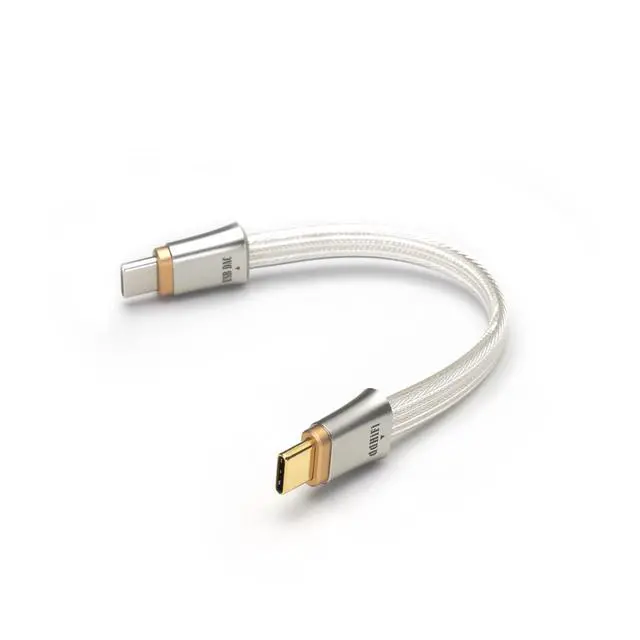 Main image of ddHiFi TC19CC USB C Cable Digital Signal OTG Cable Pure Silver USB-C to USB-C DAC Cable, Four-Wire Parallel Design, 10cm