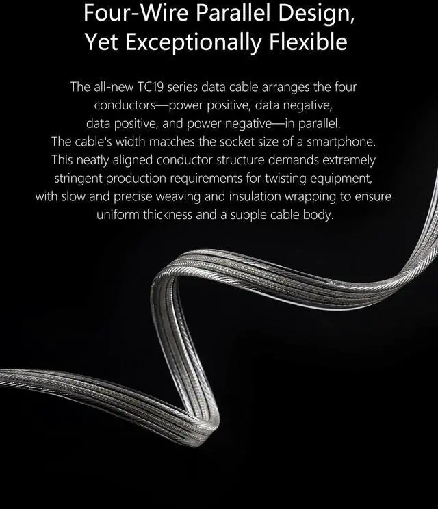 Alt view image 3 of 6 - ddHiFi TC19CC USB C Cable Digital Signal OTG Cable Pure Silver USB-C to USB-C DAC Cable, Four-Wire Parallel Design, 10cm