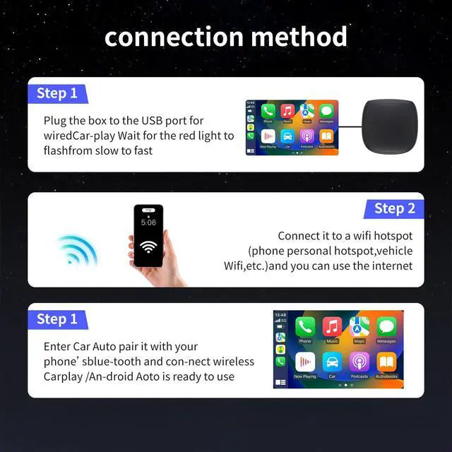 Alt view image 7 of 7 - Magic Box 3.0 Max 2026 Upgrade, Support Netflix/YouTube/Dinsey+/Prime Video/TF Card etc., Qualcomm Multi-Core Streaming Video Box with Wireless CarPlay & Android Auto Adapter
