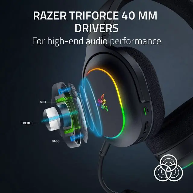Alt view image 5 of 7 - Barracuda X Chroma Wireless Gaming Headset: 2.4GHz Wireless & Bluetooth - Lightweight - Chroma RGB - 40mm Drivers - Cardioid Mic - 70 Hr Battery - for PC, Mac, PS5, Switch 2, Smartphone - Black