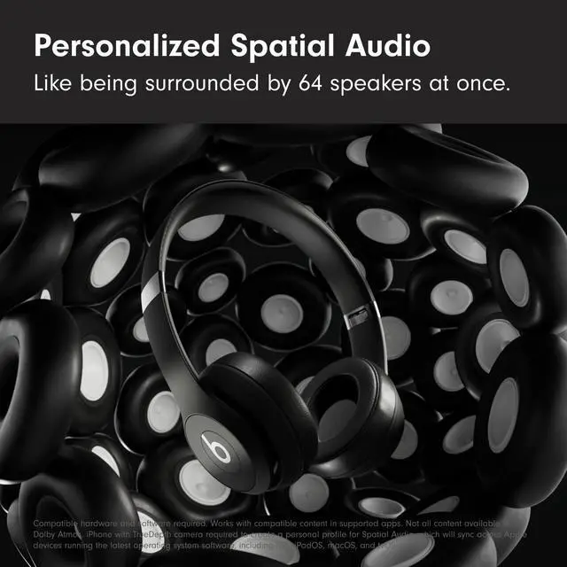 Alt view image 4 of 7 - Solo 4 - Wireless On-Ear Bluetooth Headphones, Up to 50-Hour Battery Life, Ultra-Lightweight Comfort, Powerful and Balanced Sound, Apple & Android Compatible - Matte Black