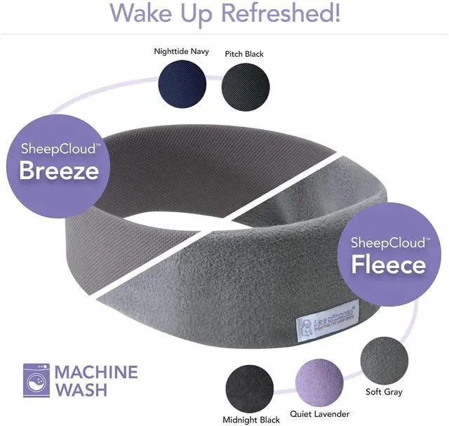 Alt view image 5 of 6 - Wireless Sleep Headphones by AcousticSheep V8 | 24-Hour Battery | Original and Most Comfortable Bluetooth Headphones for Sleeping (Medium, Nighttide Navy Breeze)