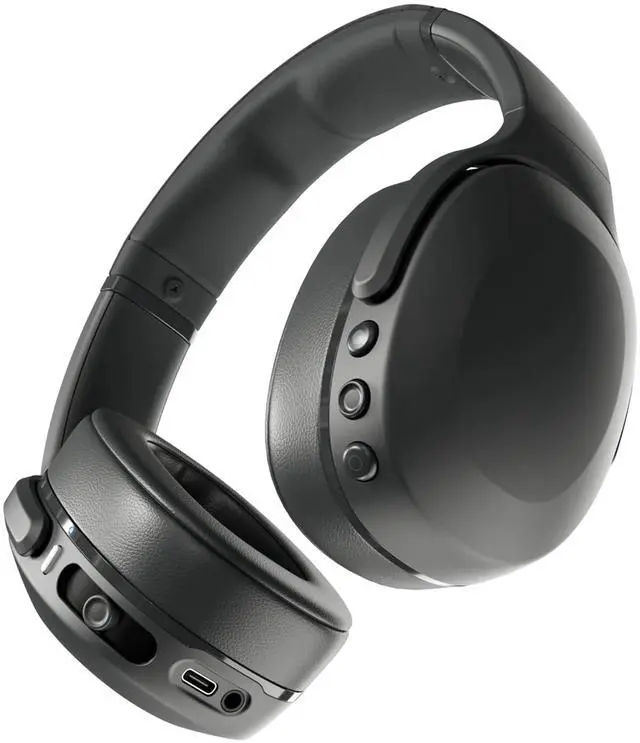 Main image of Crusher Evo Wireless Bluetooth Headphones with Multi-Sensory Bass, Noise Isolating Over-Ear Fit, Up to 40 Hours Battery, Microphone for iPhone Android - True Black