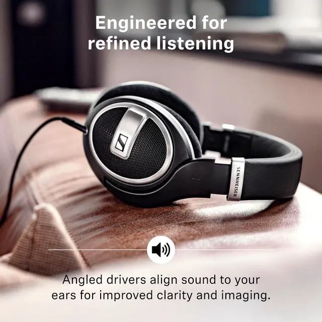 Alt view image 3 of 7 - HD 599 SE Open-Back Headphones, Premium Design, Natural Balanced Audio, Comfortable Fit, Wired Headphones for Music, Gaming, School, Work, Black