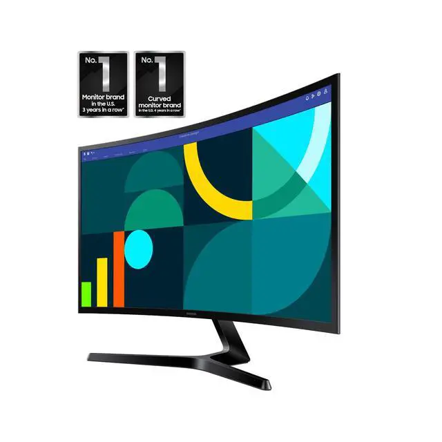 Alt view image 2 of 7 - 27" Essential S3 (S36GD) Series FHD 1800R Curved Computer Monitor, 100Hz, Game Mode, Advanced Eye Comfort, HDMI and D-sub Ports, LS27D366GANXZA, 2024