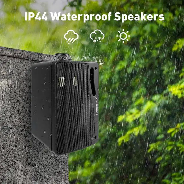 Alt view image 3 of 6 - 3.5'' Passive Outdoor Speakers Wired Waterproof,400W Premium Mountable Wall Mount Speakers with Superior Sound,All-Weather Durability,for Patio Marine Boat Garage Indoor(Black 2 Pairs)