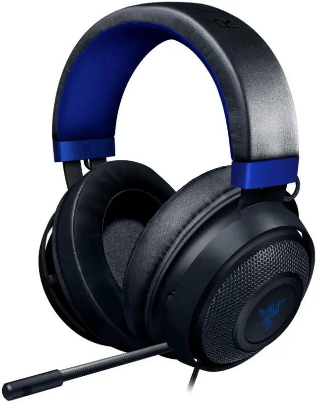 Main image of Kraken Gaming Headset: Lightweight Aluminum Frame - Retractable Noise Isolating Microphone - for PC, PS4, PS5, Switch, Xbox One, Xbox Series X & S, Mobile - 3.5 mm Headphone Jack - Black/Blue