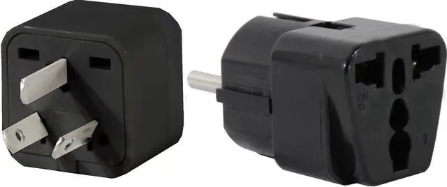Main image of US to Argentina Travel Adapter Plug for USA/Universal to South America Type I & E (C/F) AC Power Plugs Pack of 2
