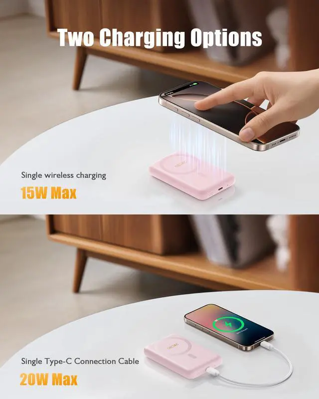 Alt view image 2 of 6 - Magsafe Power Bank 10000mAh, Magnetic Wireless Portable Charger for iPhone