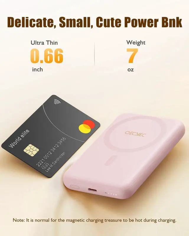 Alt view image 4 of 6 - Magsafe Power Bank 10000mAh, Magnetic Wireless Portable Charger for iPhone